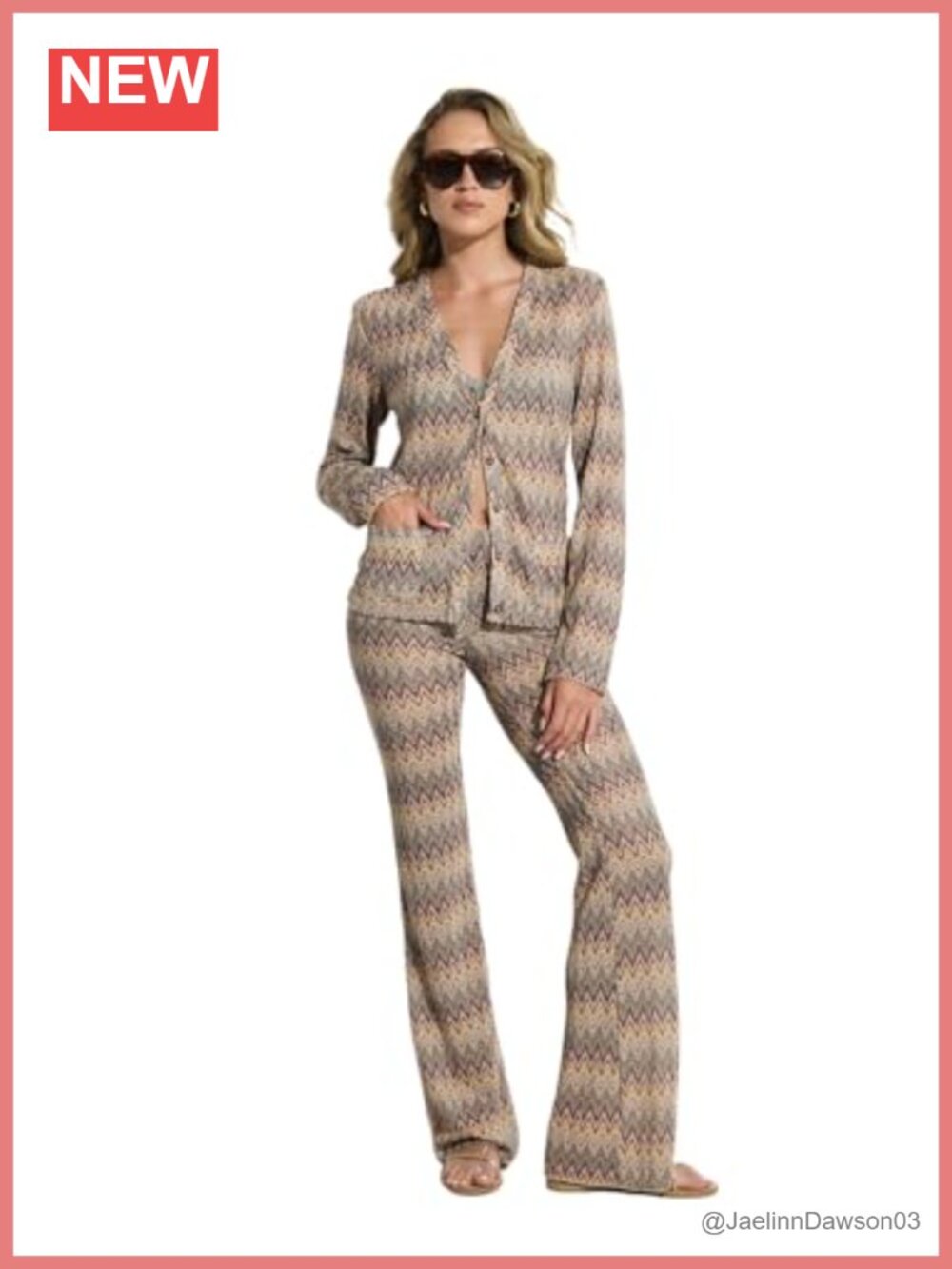 Gottex Beach Cardigan Zig Zag Crochet V-Neck Button Front Pockets Swim Cover-Up